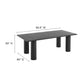 Nautica Outdoor Patio 87" Rectangular Aluminum Dining Table by Modway FredCo