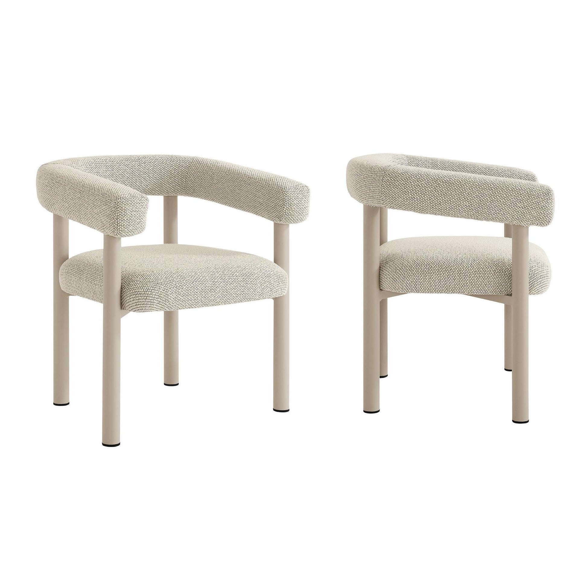 Nautica Outdoor Patio Aluminum Dining Armchairs Set of 2 by Modway FredCo