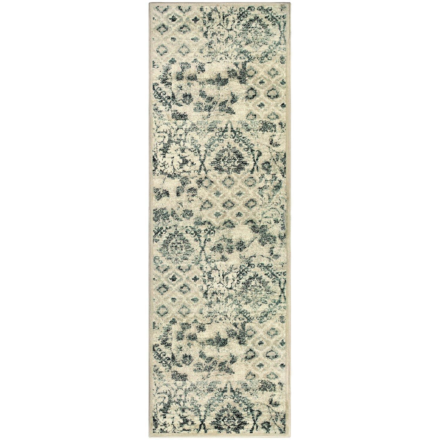 Navan Modern Floral Damask Trellis Rug FredCo