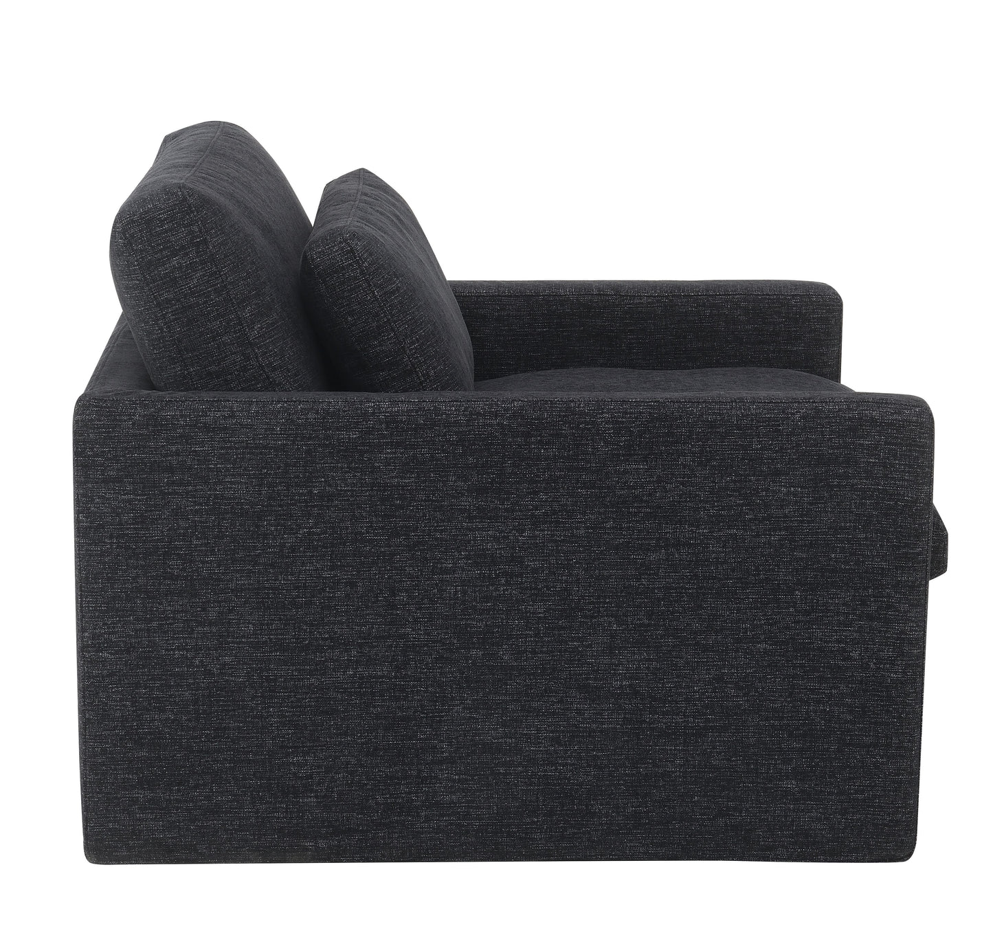 Naveen Dark Gray Fabric Swivel Chair with 1 Toss Pillow FredCo