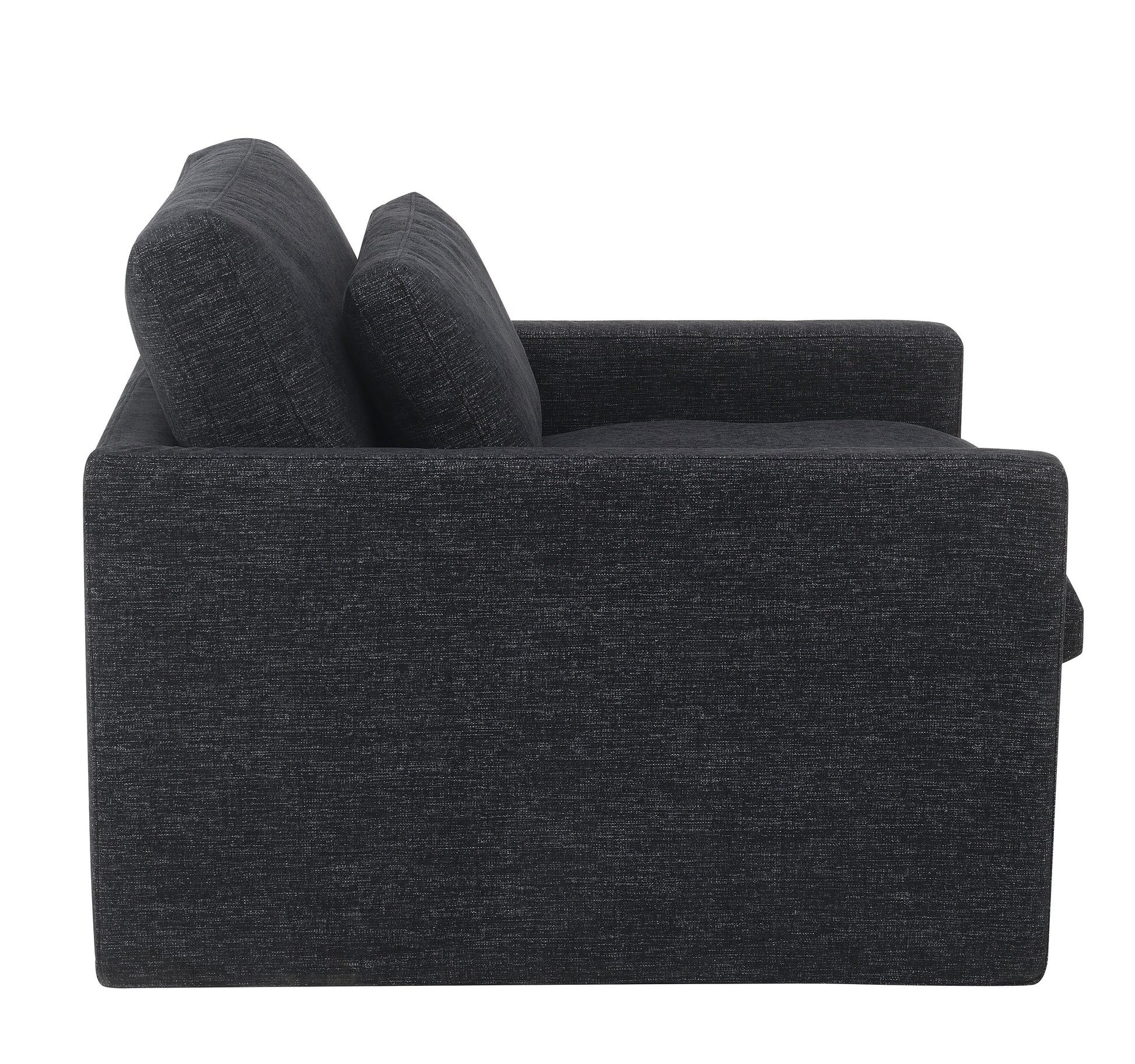 Naveen Dark Gray Fabric Swivel Chair with 1 Toss Pillow FredCo