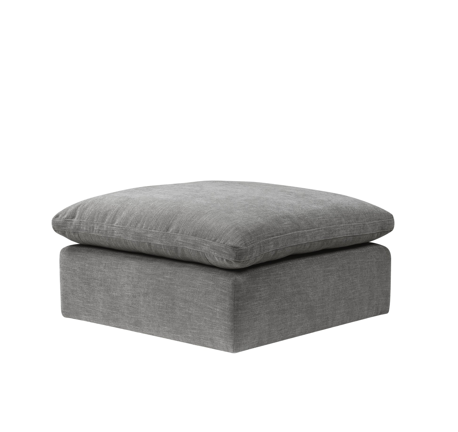 Naveen Gray Linen Modular 7 Piece Sectional Sofa with Ottoman FredCo