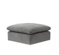 Naveen Gray Linen Modular 7 Piece Sectional Sofa with Ottoman FredCo