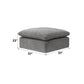 Naveen Gray Linen Modular 7 Piece Sectional Sofa with Ottoman FredCo