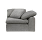 Naveen Gray Linen Modular 7 Piece Sectional Sofa with Ottoman FredCo