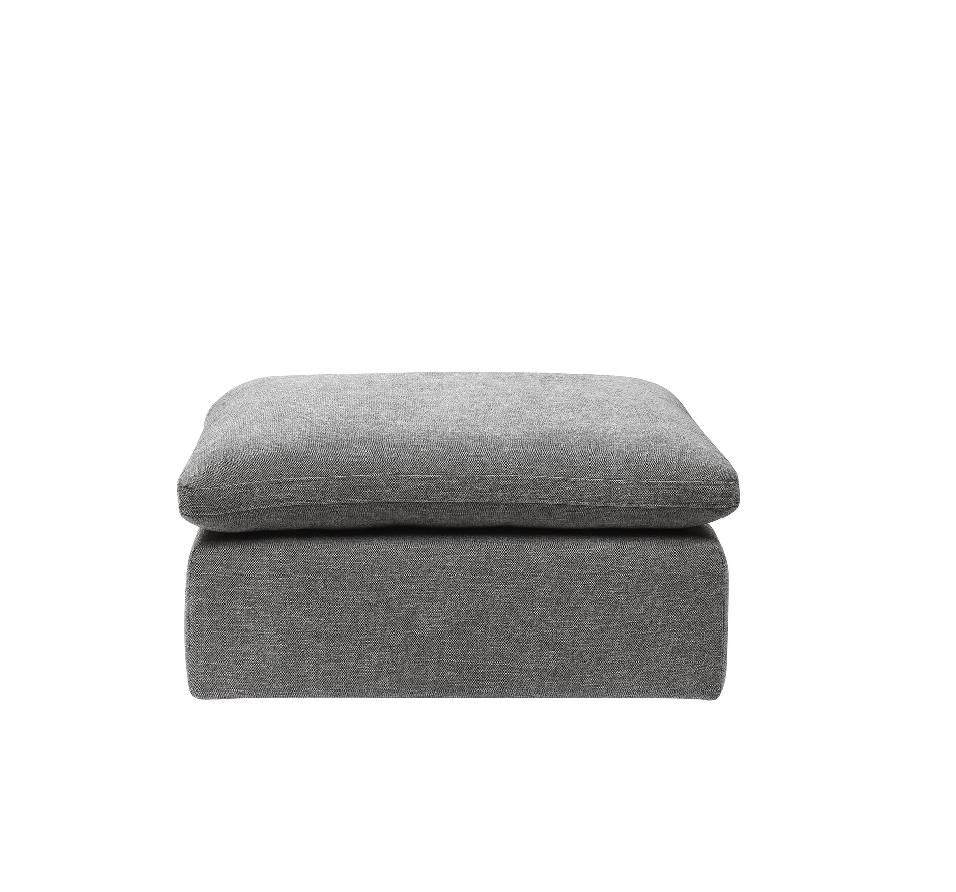 Naveen Gray Linen Modular 7 Piece Sectional Sofa with Ottoman FredCo