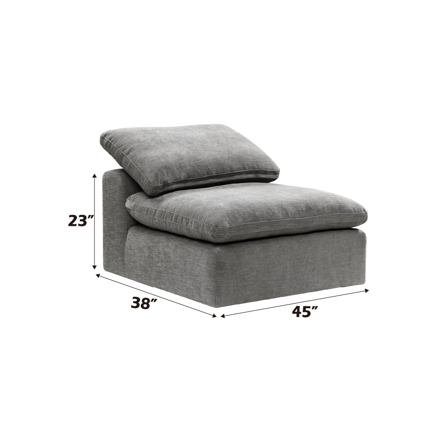 Naveen Gray Linen Modular 7 Piece Sectional Sofa with Ottoman FredCo