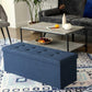 Navy Blue Ottoman Bench FredCo