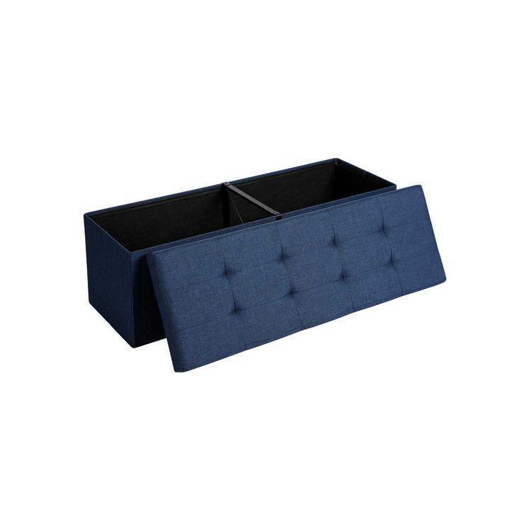 Navy Blue Ottoman Bench FredCo