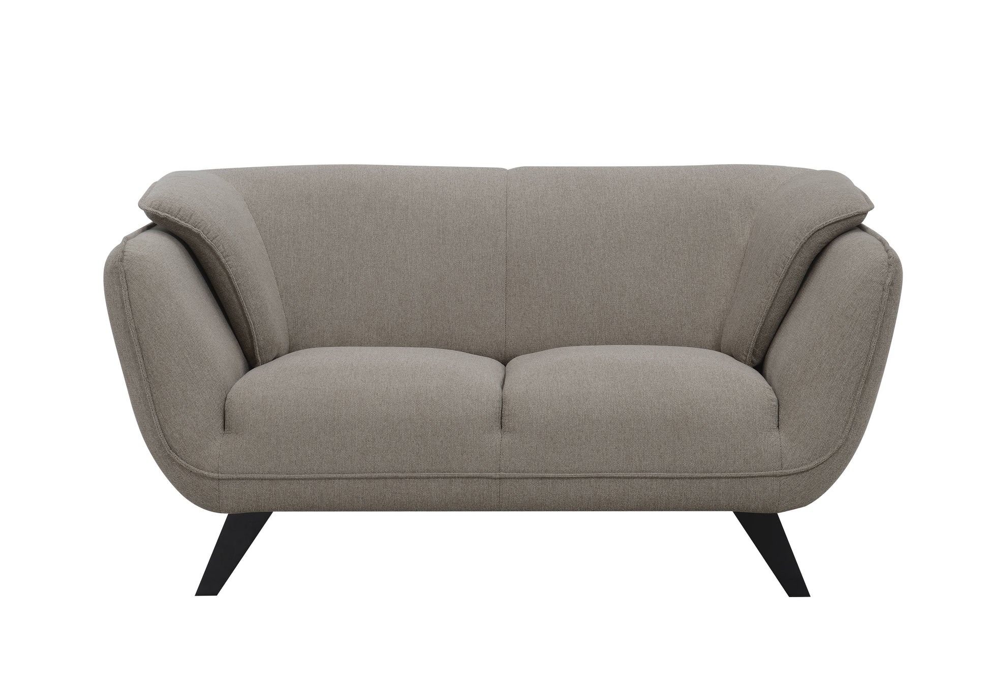 Nayeli Brown Linen Loveseat FredCo