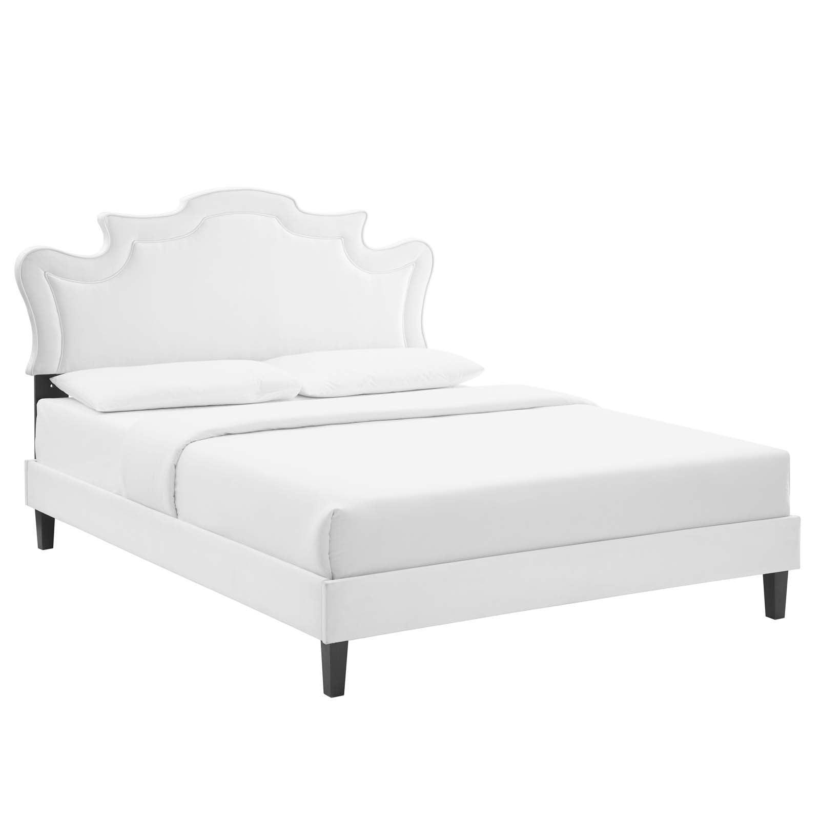 Neena Performance Velvet Queen Bed, MOD-6830 FredCo