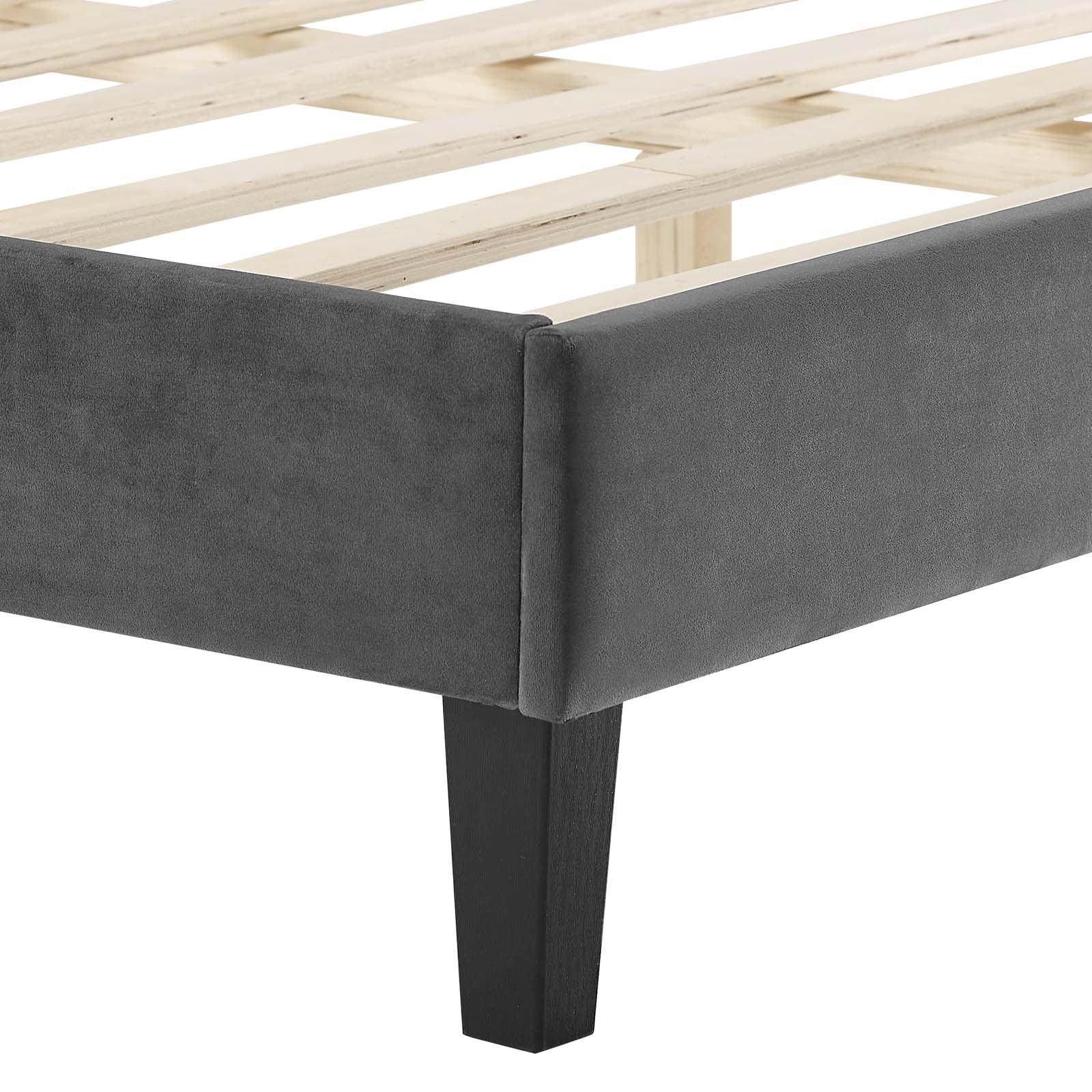 Neena Performance Velvet Queen Bed, MOD-6830 FredCo