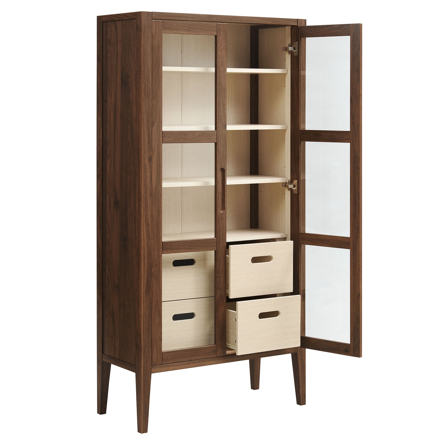 Nell 71" Glass Door Tall Display Storage Cabinet by Modway EEI-7320 FredCo