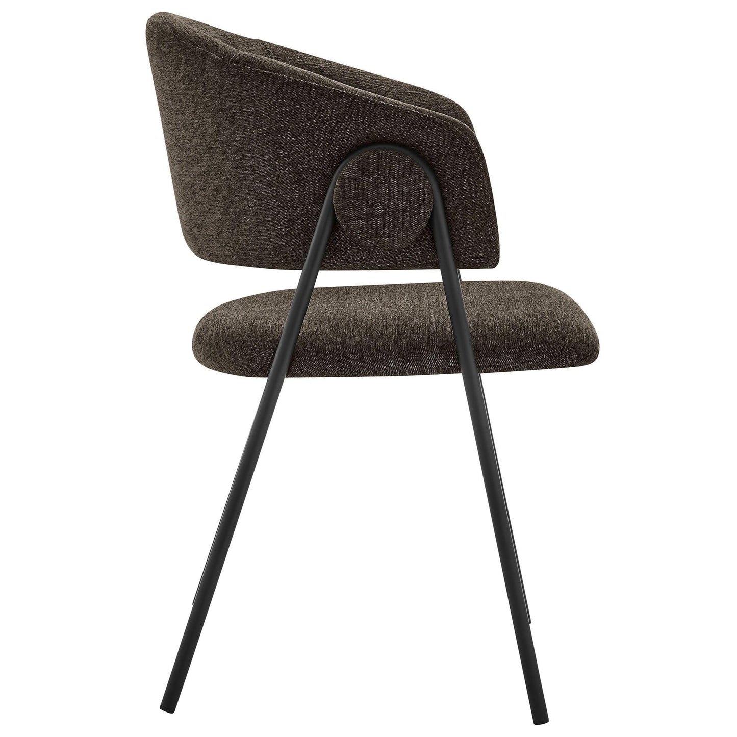 Nella Upholstered Heathered Chenille Dining Chairs Set of 2 by Modway FredCo