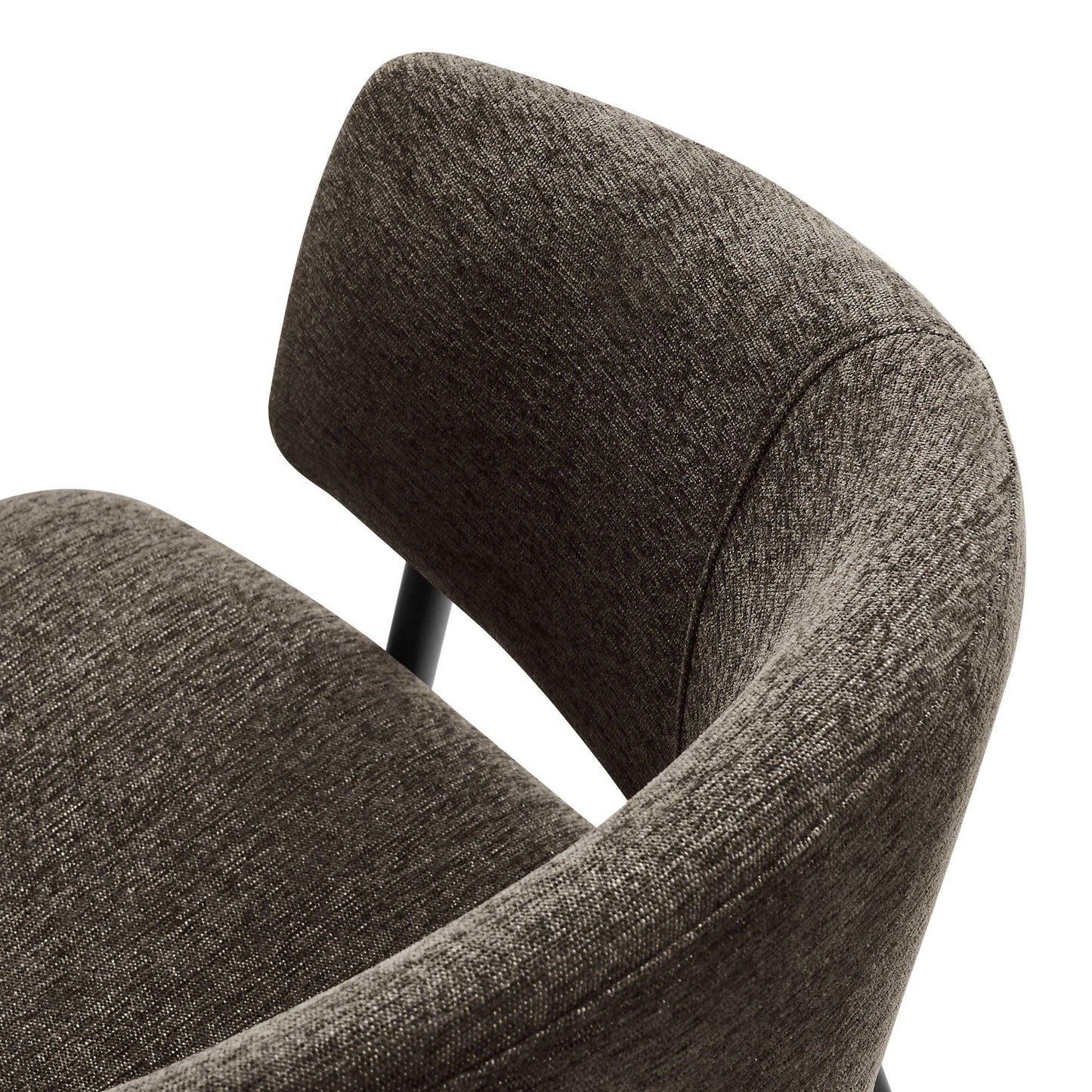 Nella Upholstered Heathered Chenille Dining Chairs Set of 2 by Modway FredCo