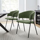 Nella Upholstered Heathered Chenille Dining Chairs Set of 2 by Modway FredCo
