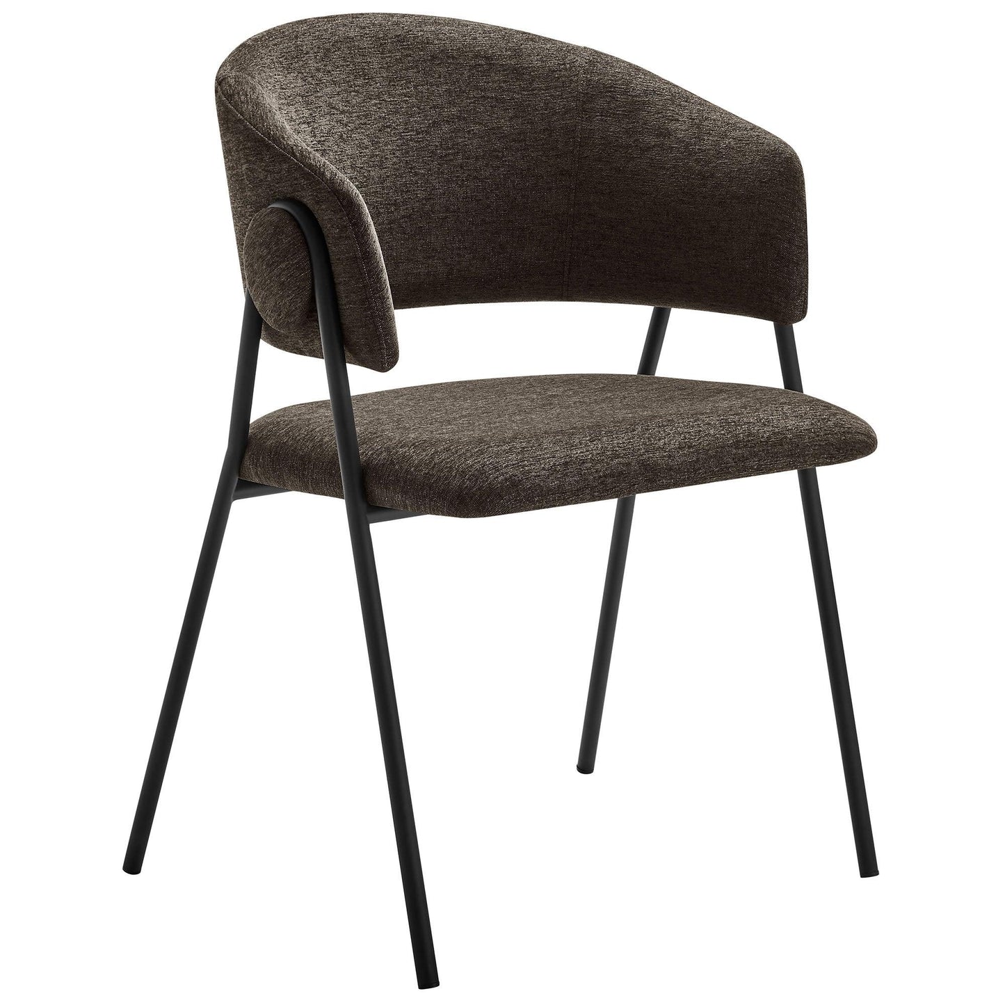 Nella Upholstered Heathered Chenille Dining Chairs Set of 2 by Modway FredCo