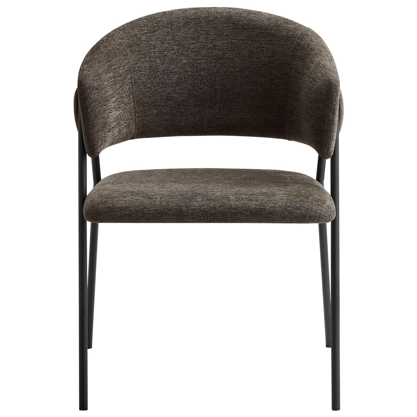 Nella Upholstered Heathered Chenille Dining Chairs Set of 2 by Modway FredCo