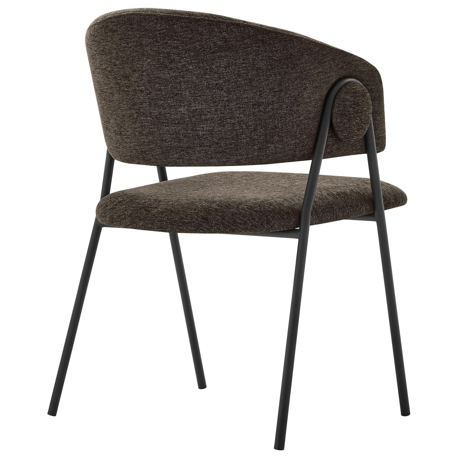 Nella Upholstered Heathered Chenille Dining Chairs Set of 2 by Modway FredCo