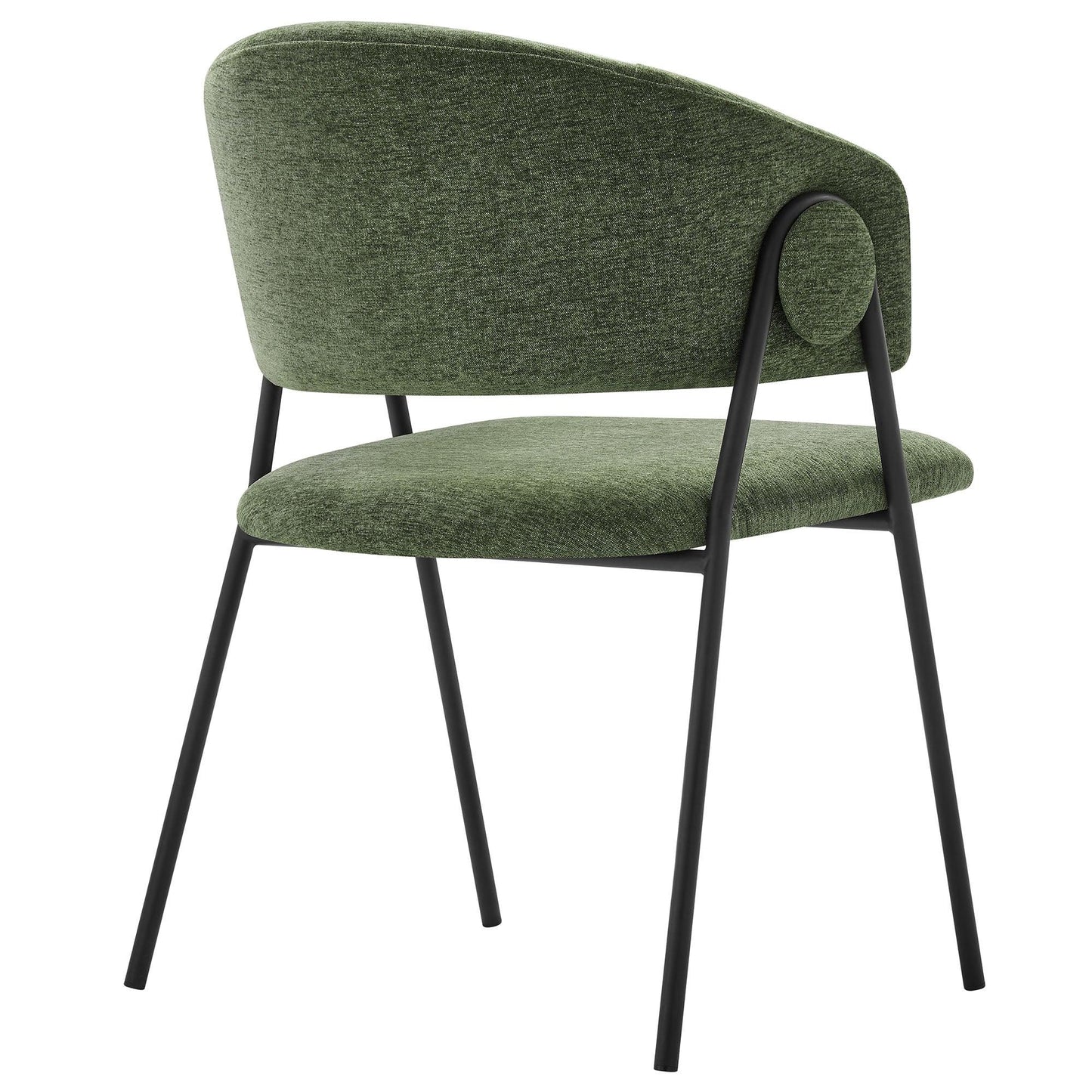 Nella Upholstered Heathered Chenille Dining Chairs Set of 2 by Modway FredCo