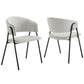 Nella Upholstered Heathered Chenille Dining Chairs Set of 2 by Modway FredCo