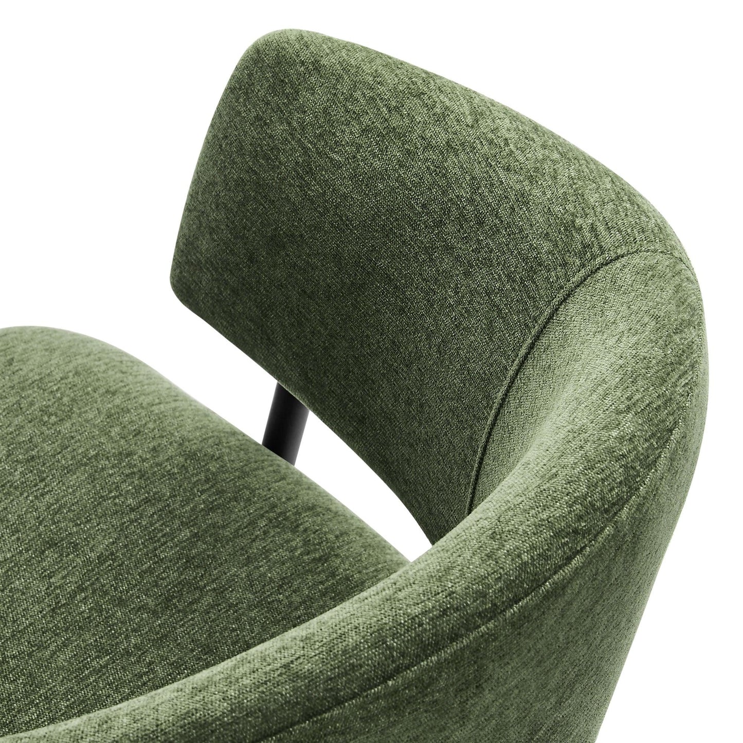 Nella Upholstered Heathered Chenille Dining Chairs Set of 2 by Modway FredCo