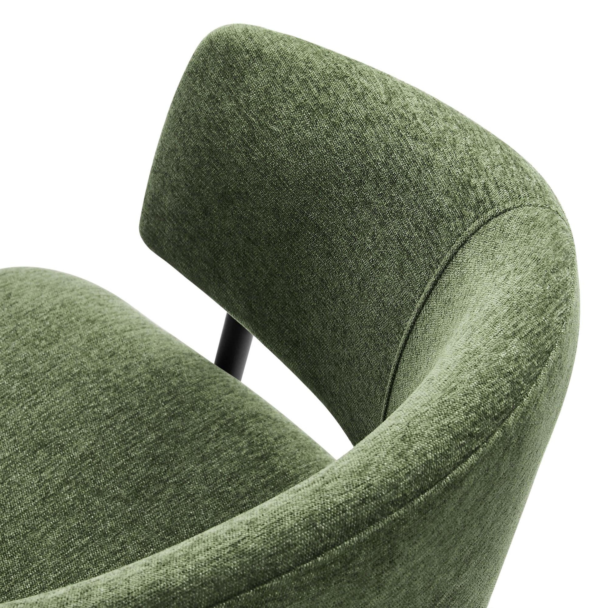 Nella Upholstered Heathered Chenille Dining Chairs Set of 2 by Modway FredCo