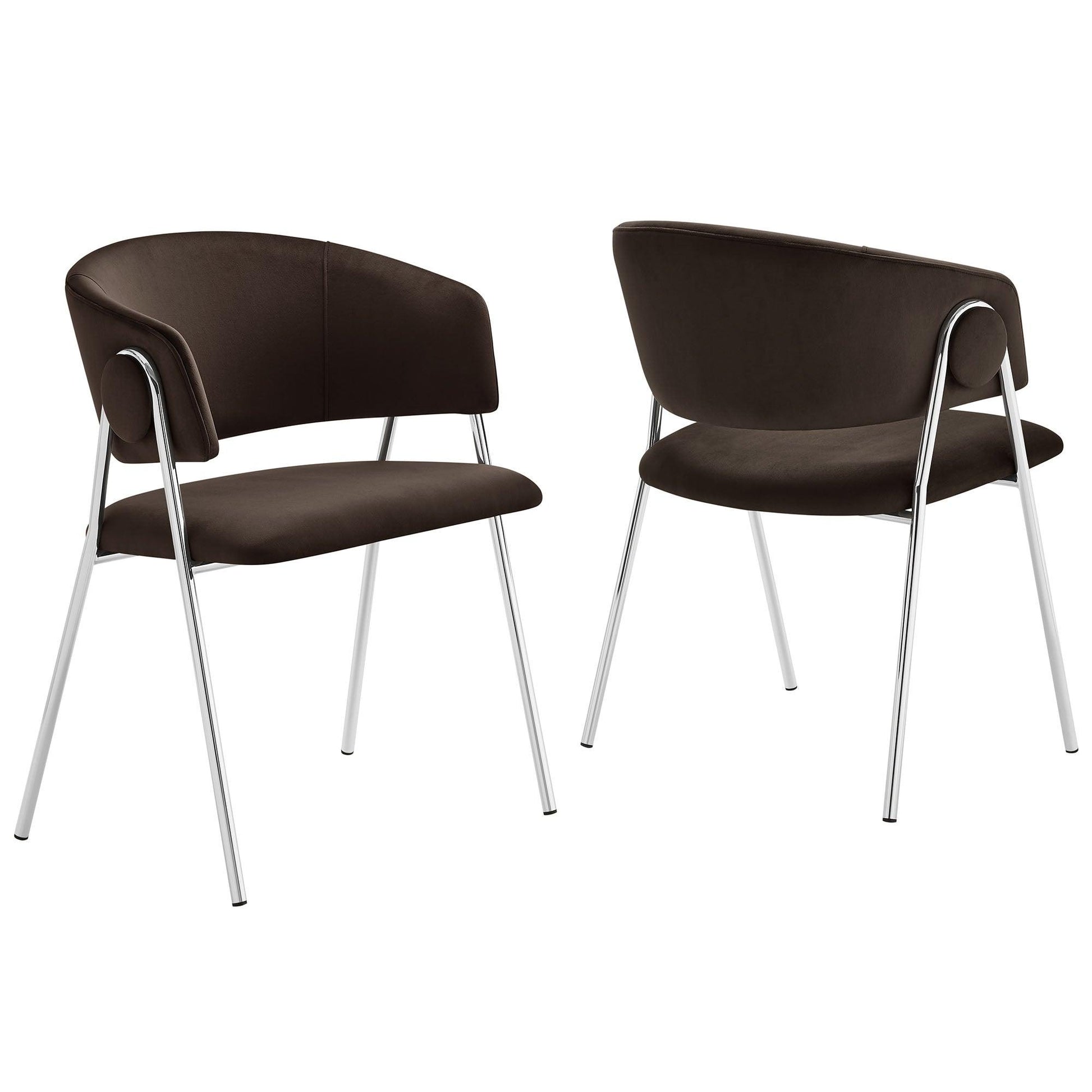 Nella Upholstered Performance Velvet Dining Chair Set of 2 by Modway FredCo