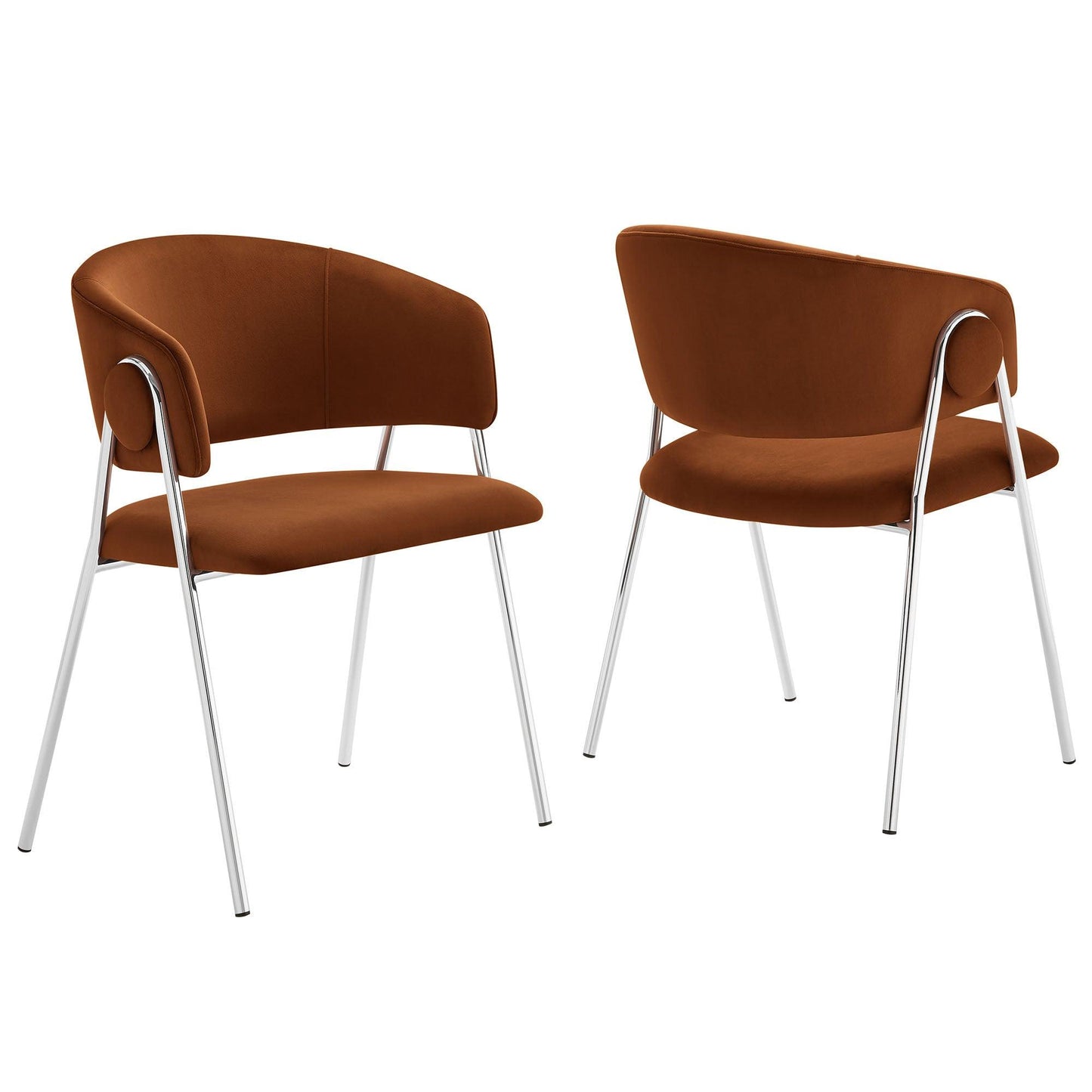 Nella Upholstered Performance Velvet Dining Chair Set of 2 by Modway FredCo