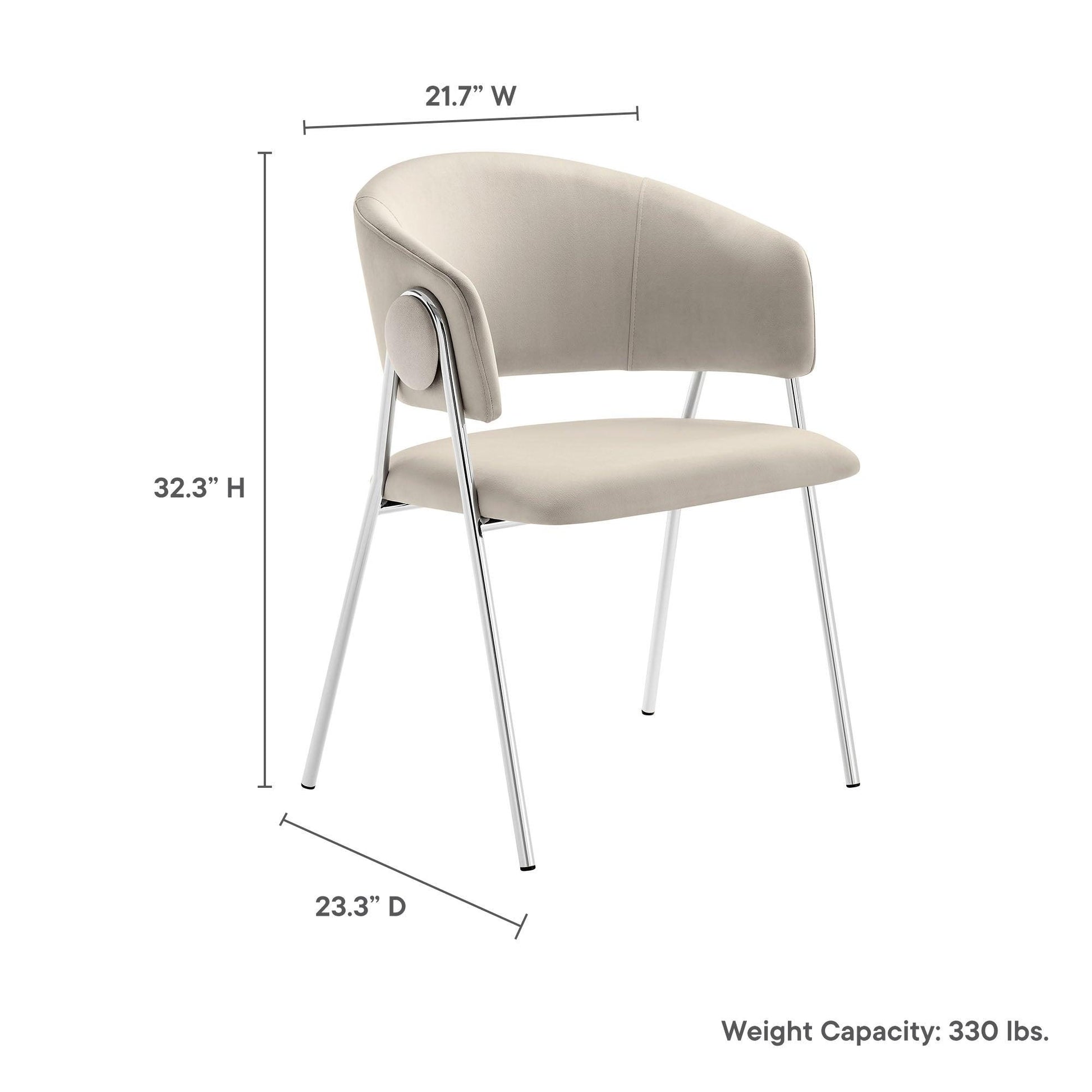 Nella Upholstered Performance Velvet Dining Chair Set of 2 by Modway FredCo