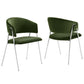 Nella Upholstered Performance Velvet Dining Chair Set of 2 by Modway FredCo