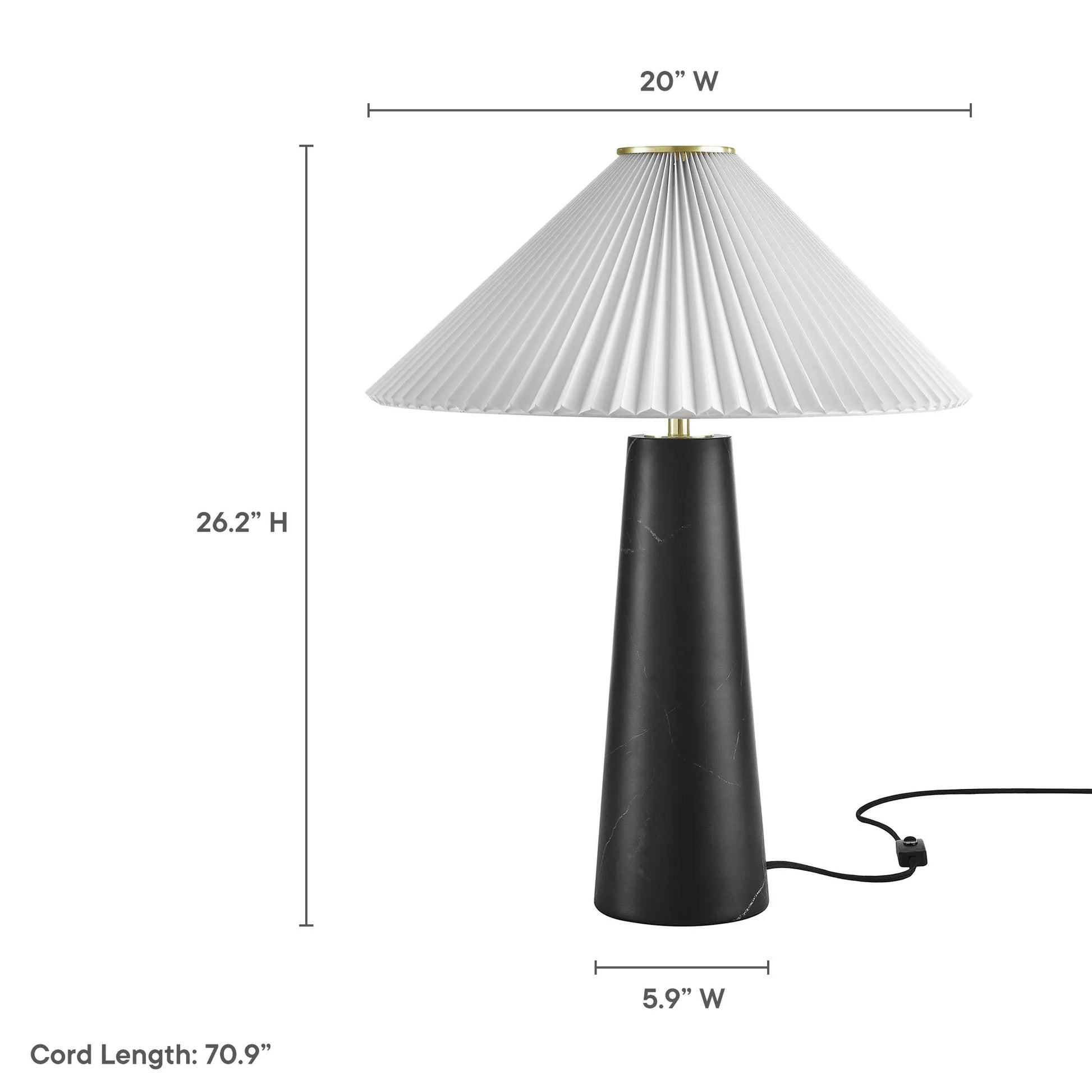 Nera Marble Table Lamp by Modway EEI-6963 FredCo
