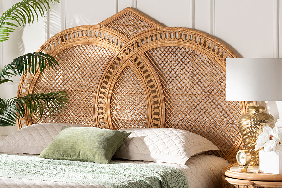 Nerita Natural Rattan Queen Standalone Headboard FredCo