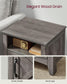 Nightstand with Cabinet and Compartment Misty Gray FredCo