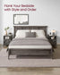 Nightstand with Cabinet and Compartment Misty Gray FredCo