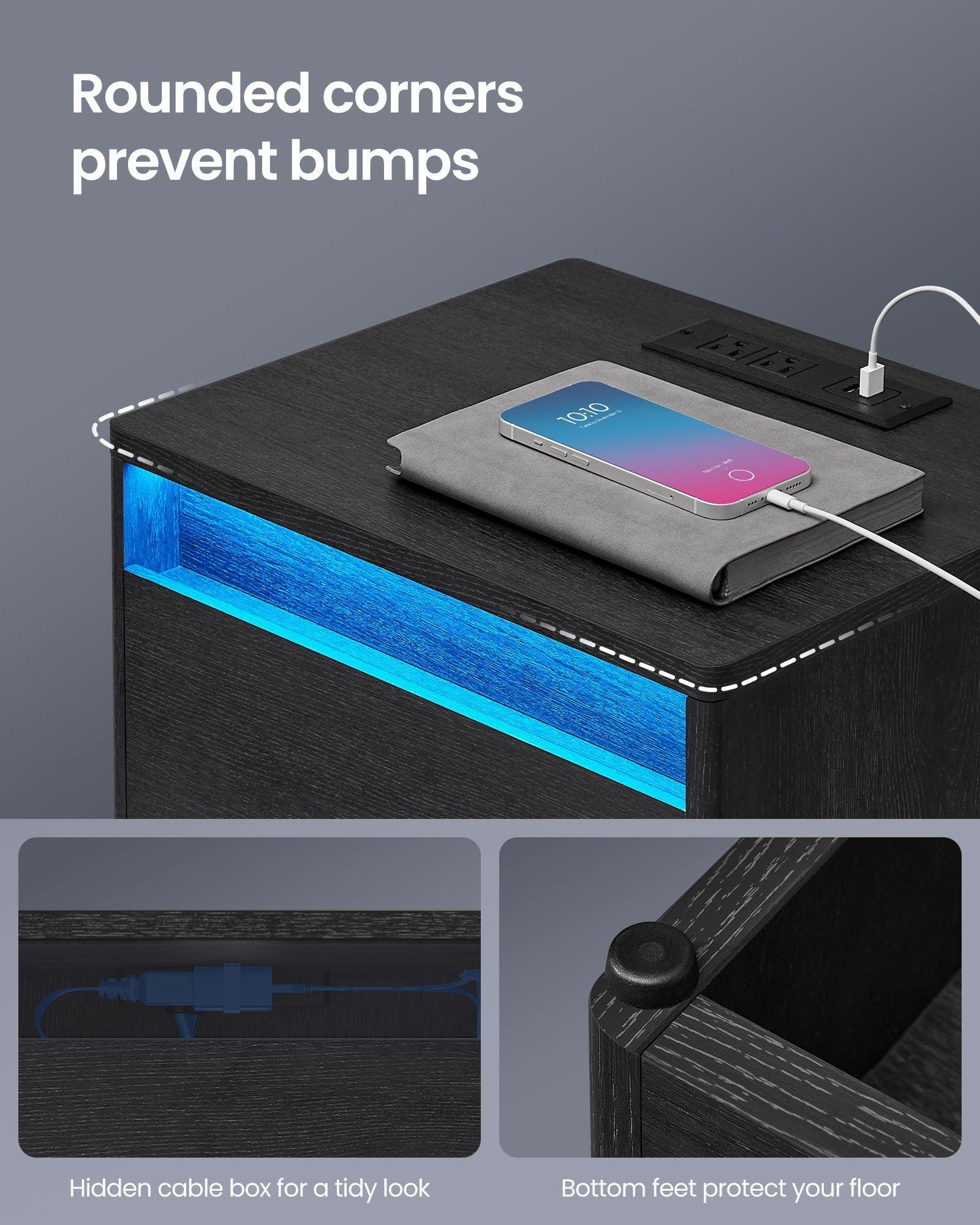 Nightstand with Charging Station FredCo