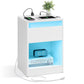 Nightstand with Charging Station & LED FredCo
