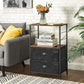 Nightstand with Fabric Drawers FredCo