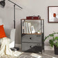 Nightstand with Fabric Drawers FredCo