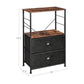 Nightstand with Fabric Drawers FredCo
