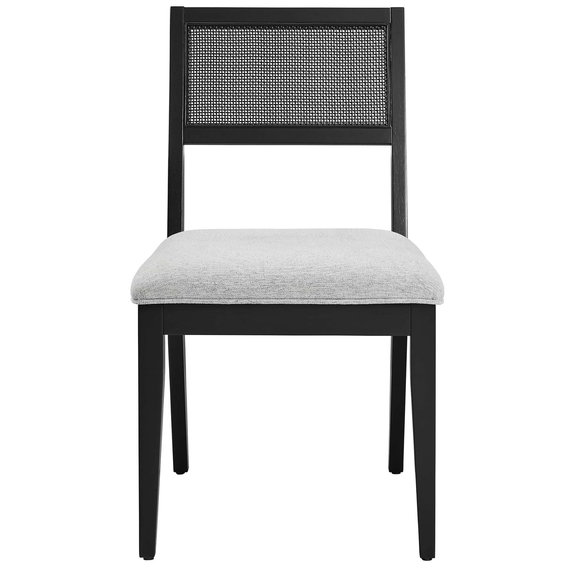 Nimba Faux Rattan Fabric Dining Chairs Set of 2 by Modway FredCo