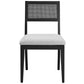 Nimba Faux Rattan Fabric Dining Chairs Set of 2 by Modway FredCo