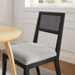 Nimba Faux Rattan Fabric Dining Chairs Set of 2 by Modway FredCo
