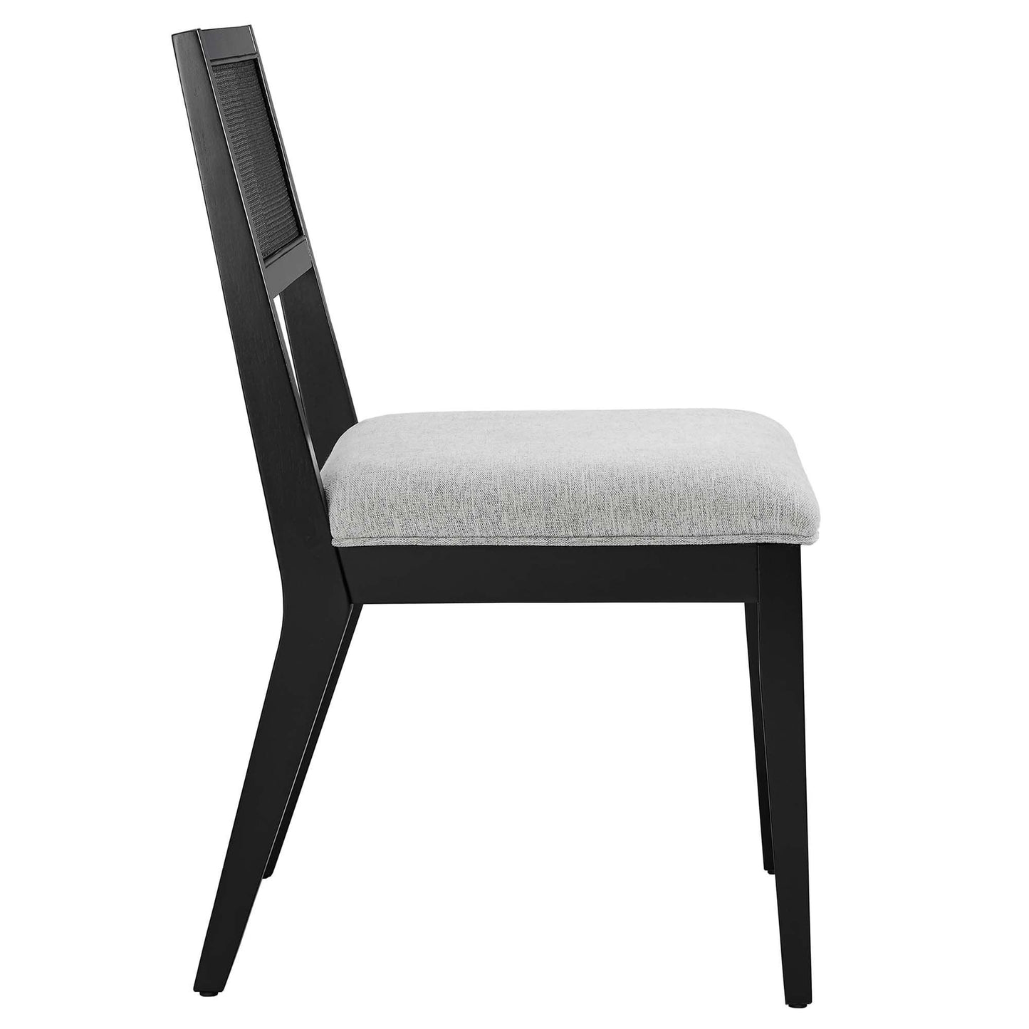 Nimba Faux Rattan Fabric Dining Chairs Set of 2 by Modway FredCo
