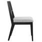 Nimba Faux Rattan Fabric Dining Chairs Set of 2 by Modway FredCo