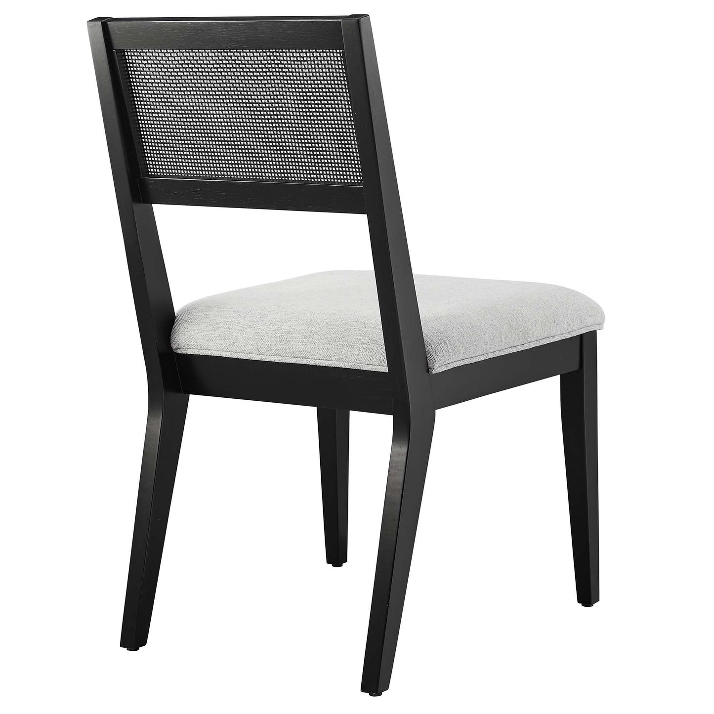 Nimba Faux Rattan Fabric Dining Chairs Set of 2 by Modway FredCo
