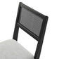 Nimba Faux Rattan Fabric Dining Chairs Set of 2 by Modway FredCo