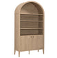 Nolan 74" Tall Wide Arched Storage Display Cabinet Bookshelf by Modway EEI-7169 FredCo