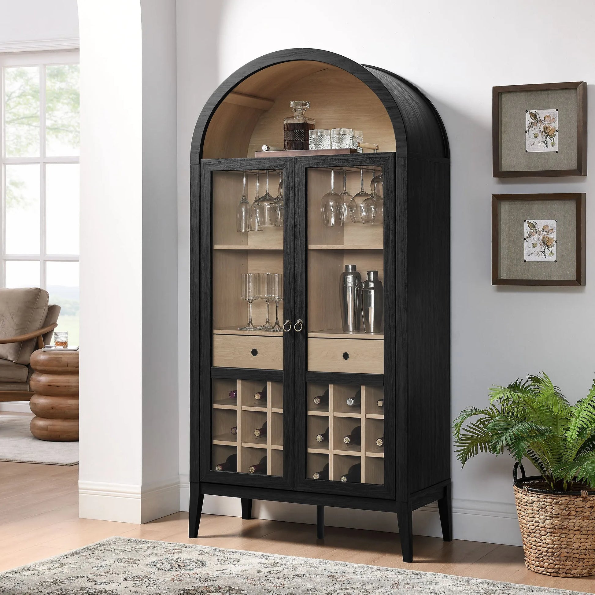 Nolan Arched Bar Cabinet by Modway EEI-7203 FredCo