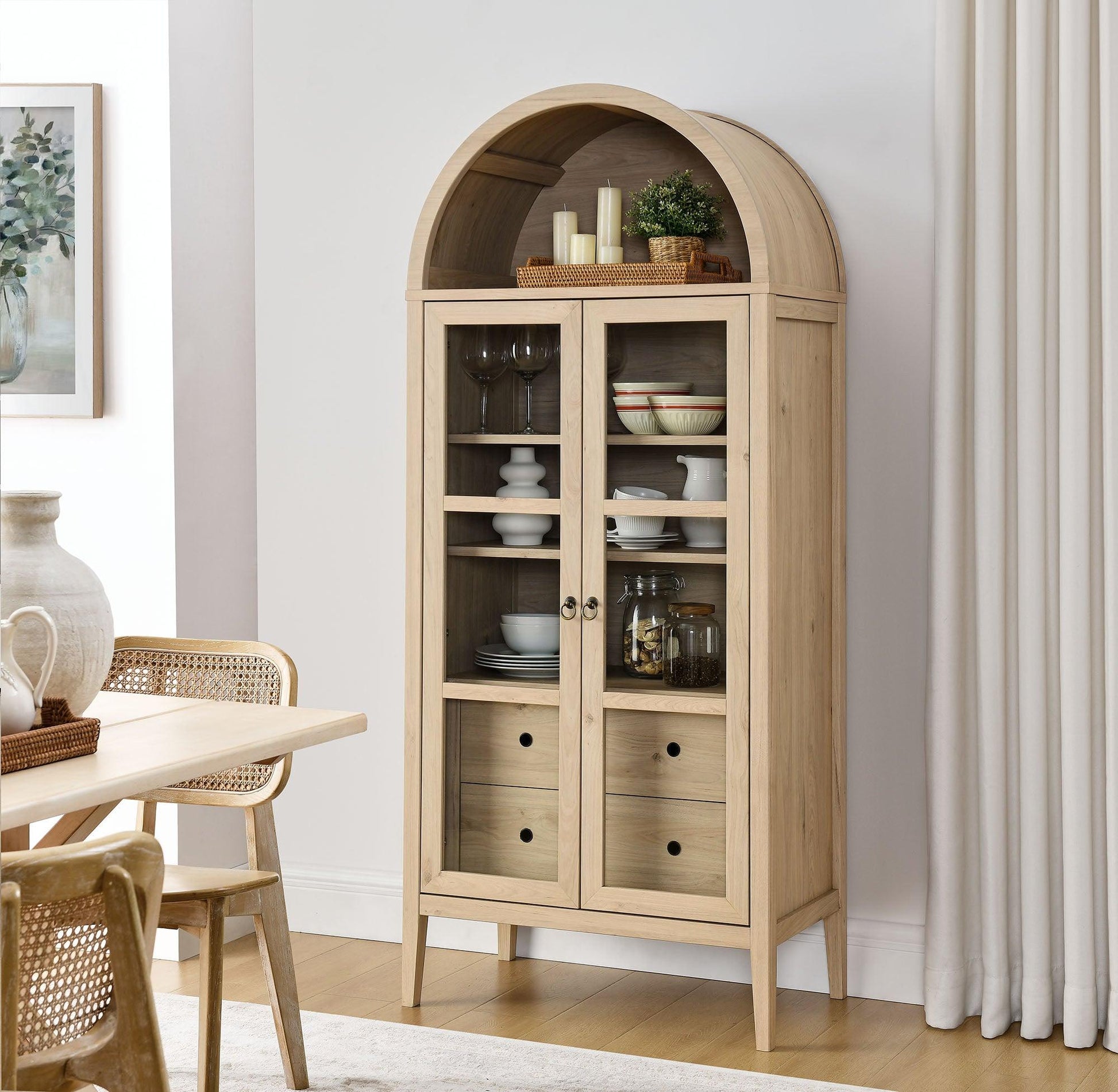 Nolan Tall Arched Storage Display Cabinet by Modway FredCo